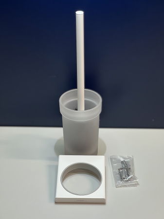 Туалетный ершик hansgrohe AddStoris с настенным держателем 41752700/U, матовый белый, уцененный товар