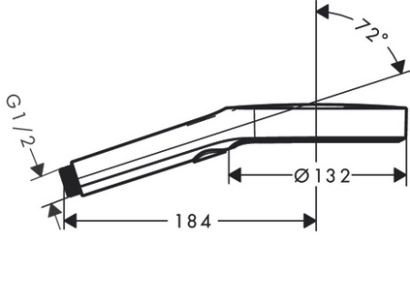 Ручной душ hansgrohe Rainfinity 130 3jet 26864670, матовый черный