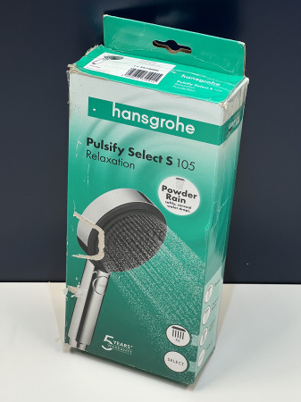 Ручной душ hansgrohe Pulsify Select S 105 3jet Relaxation 24110000/U, хром, уцененный товар