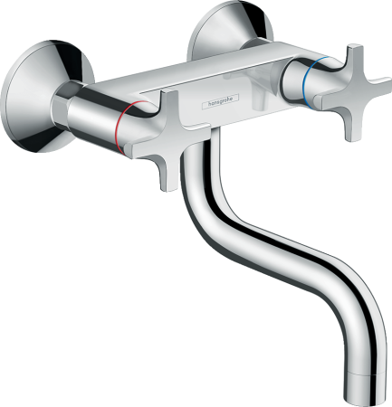 Смеситель для кухонной мойки hansgrohe Logis M32 двухвентильный 71287000, хром