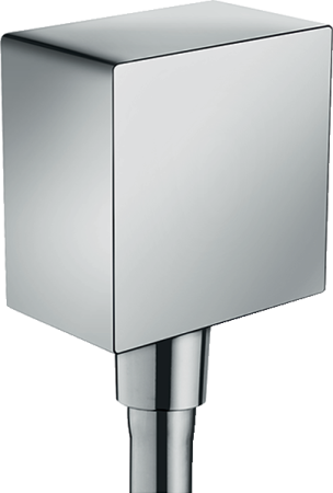 Шланговое подключение hansgrohe FixFit Square с клапаном обратного тока 26455000, хром