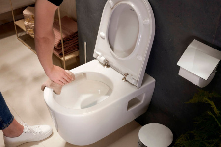 Унитаз hansgrohe EluPura Original S подвесной с сиденьем без микролифта 60207450, белый