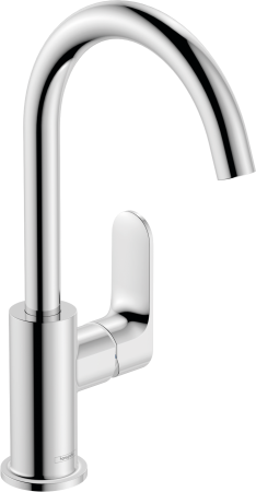 Смеситель для раковины hansgrohe Rebris S 210, с поворотным изливом, со сливным гарнитуром 72536000, хром