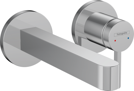 Внешняя часть смесителя для раковины hansgrohe Finoris скрытого монтажа, настенный, с изливом 16.8 см 76051000, хром
