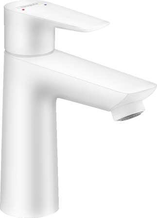 Смеситель для раковины hansgrohe Talis E 110, со сливным гарнитуром 71710700, матовый белый