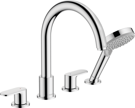 Смеситель на край ванны hansgrohe Vernis Blend на 4 отверстия 71456000, хром