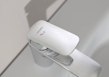 Смеситель для раковины hansgrohe Logis E 70 CoolStart, со сливным гарнитуром 71164000, хром
