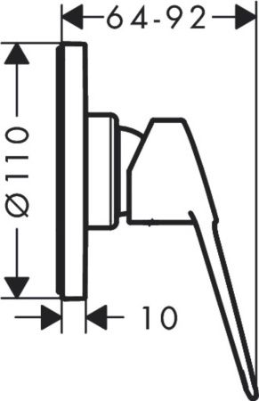 Внешняя часть смесителя для душа hansgrohe Novus Loop скрытого монтажа 71361000, хром