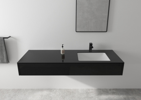 Смеситель для раковины hansgrohe Vernis Shape 100, без сливного гарнитура 71569670, матовый черный