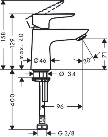 Кран для холодной воды hansgrohe Talis E 80 71706000, хром