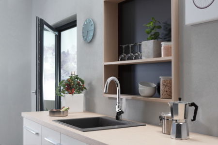 Смеситель для кухонной мойки hansgrohe Focus M42 220, 1jet 71802000, хром