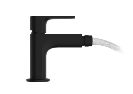 Смеситель для биде hansgrohe Rebris E, со сливным гарнитуром 72211670, матовый черный
