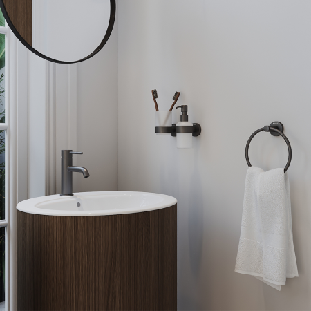 Смеситель для раковины Aqueduto CANO M-size CAN0245, оружейная сталь