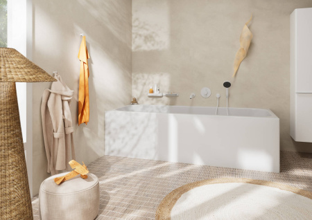 Внешняя часть смесителя hansgrohe DuoTurn S скрытого монтажа на 2 функции, 75418700, матовый белый