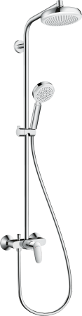 Душевая система hansgrohe Crometta 160 1jet со смесителем для душа 27266400, белый/хром