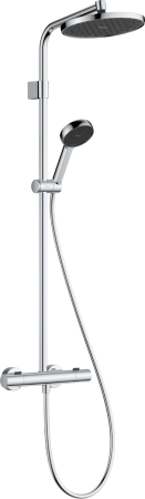 Душевая система hansgrohe Activera S Showerpipe 240 1jet EcoSmart с термостатом Ecostat Fine Varia, 28078000, хром