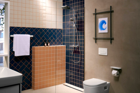 Душевая система hansgrohe Activera S Showerpipe 240 1jet EcoSmart с термостатом Ecostat Fine Varia, 28078000, хром