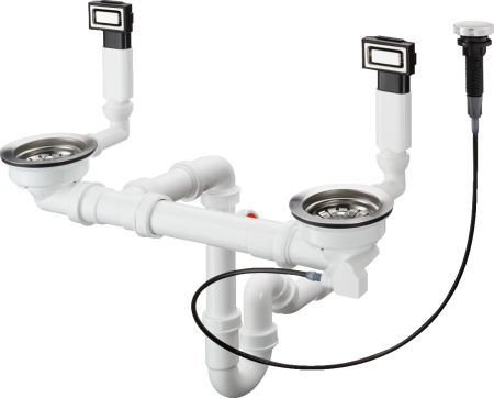 Система слива-перелива hansgrohe с автоматическим управлением D15-11 43932800, под сталь