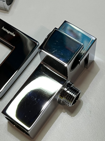 Гигиенический душ hansgrohe 1jet E с запорным вентилем, держателем и шлангом 125 см 29233000/U, хром, уцененный товар