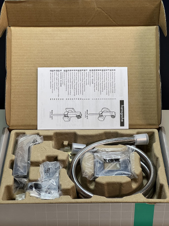 Гигиенический душ hansgrohe 1jet E с запорным вентилем, держателем и шлангом 125 см 29233000/U, хром, уцененный товар