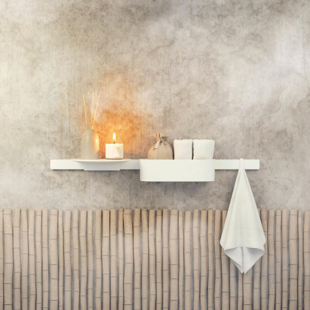 Полка hansgrohe WallStoris для крепления на штангу 27915700, матовый белый