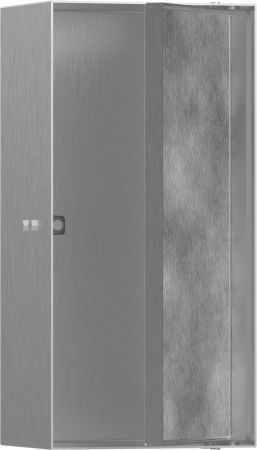 Настенный короб hansgrohe XtraStoris Rock с дверью для облицовки плиткой, 30х15х10 см 56082800, под сталь