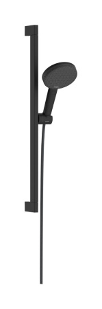 Душевой гарнитур hansgrohe Raindance Alive Select S 125, 3 струи, со штангой Unica E Puro 65 см, 24600670, матовый черный