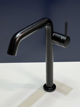 Смеситель для раковины hansgrohe Tecturis S 240 Fine, CoolStart, EcoSmart+, cо сливным гарнитуром Push-Open, 73370670/U, матовый черный, уцененный товар