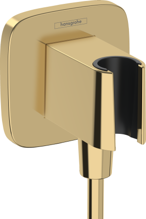 Шланговое подключение hansgrohe FixFit Porter Q с держателем для душа 26887990, полированное золото