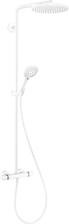 Душевая система hansgrohe Raindance Select S 240 1jet PowderRain с термостатом 27633700, матовый белый