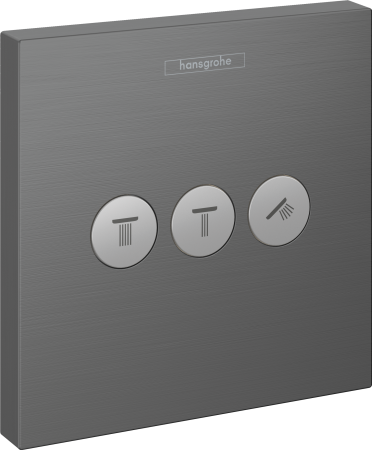Переключатель потоков для душа hansgrohe ShowerSelect на 3 потребителя 15764340, шлифованный черный хром