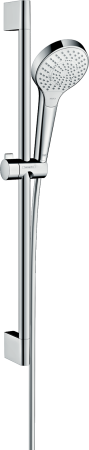 Душевой гарнитур hansgrohe Croma Select S 110 3jet Multi EcoSmart со штангой 65 см 26561400, белый/хром