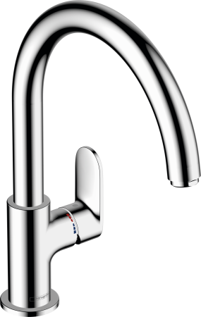 Смеситель для кухонной мойки hansgrohe Vernis Blend M35 210, с поворотным изливом 71870000, хром