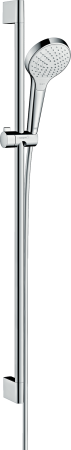 Душевой гарнитур hansgrohe Croma Select S 110 3jet Vario EcoSmart со штангой 90 см 26573400, белый/хром