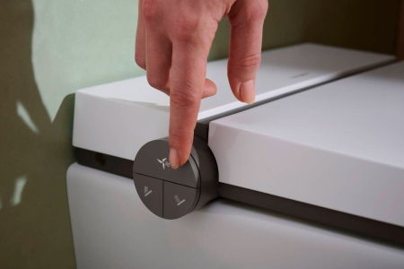 Подвесной унитаз-биде hansgrohe LavaPura Element S с полным комплектом AquaHelix Flush, SmartClean, HygieneEffect, 63021450, белый