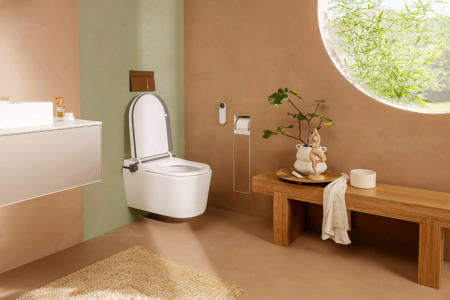 Подвесной унитаз-биде hansgrohe LavaPura Element S с полным комплектом AquaHelix Flush, SmartClean, HygieneEffect, 63021450, белый