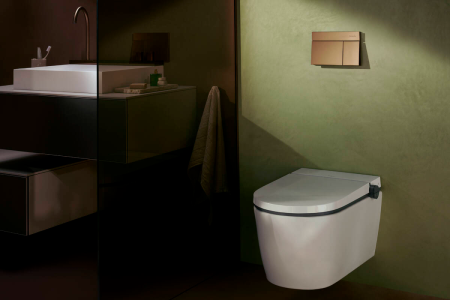 Подвесной унитаз-биде hansgrohe LavaPura Element S с полным комплектом AquaHelix Flush, SmartClean, HygieneEffect, 63021450, белый