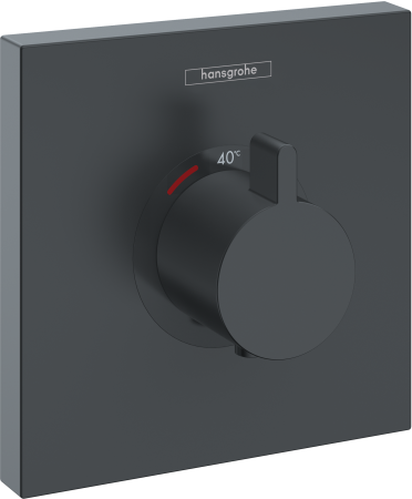 Внешняя часть термостата для душа hansgrohe ShowerSelect HighFlow скрытого монтажа 15760670, матовый черный