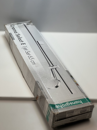 Душевой гарнитур hansgrohe Croma Select E 110 1jet со штангой 65 см 26584400/U, белый/хром, уцененный товар