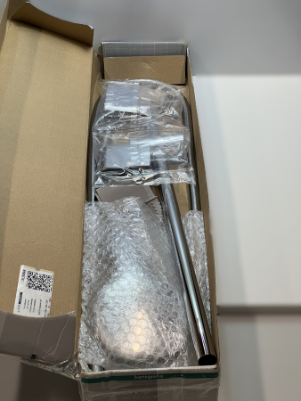 Душевой гарнитур hansgrohe Croma Select E 110 1jet со штангой 65 см 26584400/U, белый/хром, уцененный товар