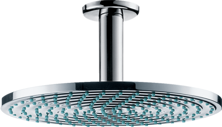 Верхний душ hansgrohe Raindance S 240 1jet EcoSmart с потолочным кронштейном 27463000, хром