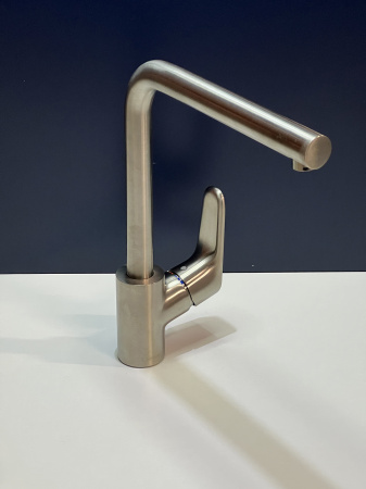 Смеситель для кухонной мойки hansgrohe Focus M41 280, с поворотным изливом 31817800/U, под сталь, уцененный товар