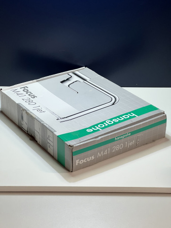 Смеситель для кухонной мойки hansgrohe Focus M41 280, с поворотным изливом 31817800/U, под сталь, уцененный товар