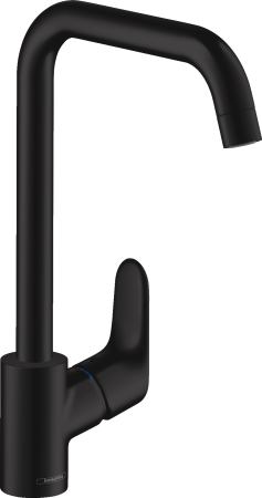 Смеситель для кухонной мойки hansgrohe Focus M41 260 с поворотным изливом 31820670, матовый черный