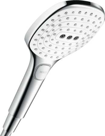 Ручной душ hansgrohe Raindance Select E 120 3jet EcoSmart 26521400, белый/хром