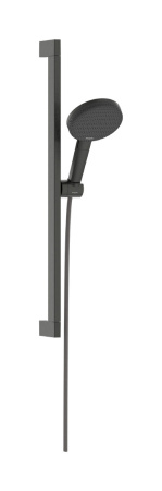 Душевой гарнитур hansgrohe Raindance Alive Select S 125, 3 струи, со штангой Unica E Puro 65 см, 24600340, шлифованный черный хром