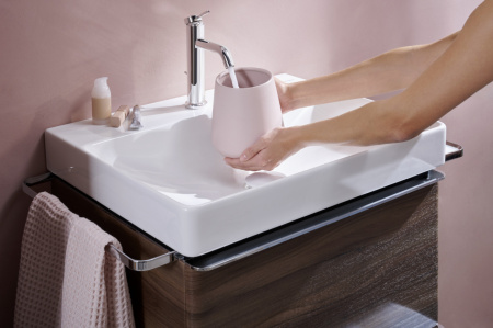 Cмеситель для раковины hansgrohe Tecturis S 110 EcoSmart+, с донным клапаном, 73310000, хром