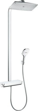 Душевая система hansgrohe Raindance E 360 1jet с термостатом 27112400, белый/хром