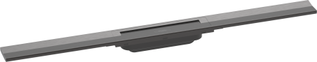 Внешняя часть трапа для душа hansgrohe RainDrain Flex, 80 см, укорачиваемая 56044340, шлифованный черный хром