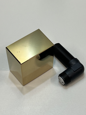 Шланговое подключение hansgrohe FixFit Square с клапаном обратного тока, 26455990/U, полированное золото, уцененный товар